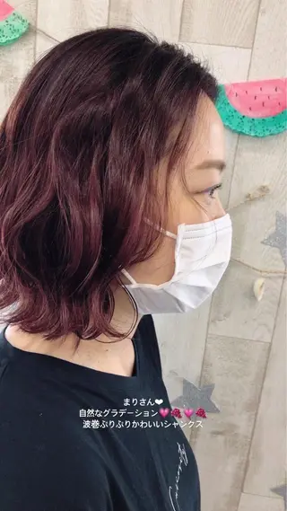 ミディアム カラー モリナガ ヒトミのヘアスタイル