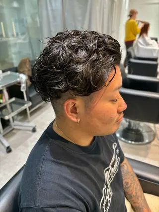 ショート パーマ メンズ サソウ ユリエ🥥のヘアスタイル