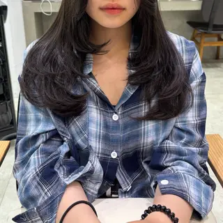 ロング カミヤ ミウのヘアスタイル