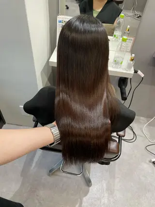 ロング 髪質改善、縮毛矯正 酸性縮毛矯正のヘアスタイル