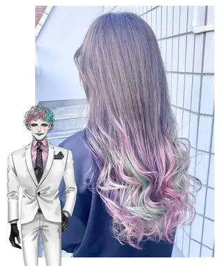 ロング カラー GARU-ガル-所属・TSUNO🦖 派手髪/オタク美容師のヘアスタイル