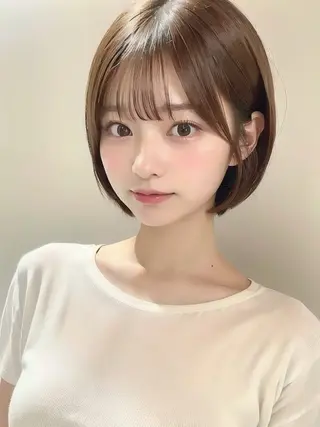 ショート カラー 新宿🫧髪質改善 🫧耳ツボ🫧まなのヘアスタイル