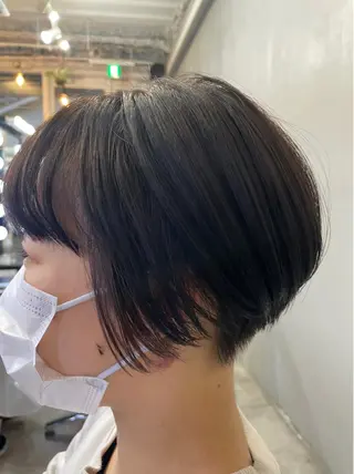 ショート カラー ブリーチなし透明感 タケザワミキのヘアスタイル