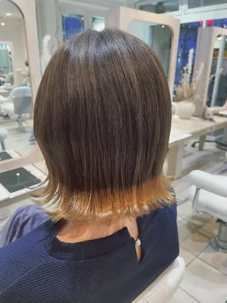 ミディアム カラー 吉川 うららのヘアスタイル