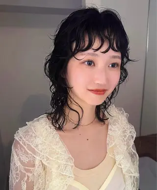 ミディアム パーマ armony明治神宮前所属・原田 聖也のヘアスタイル