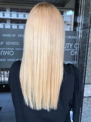 ロング カラー 酸性ストレート・ メンズ 三原 楊子のヘアスタイル