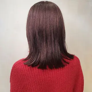 カラー ミディアム 韓国レイヤー suzuのヘアスタイル