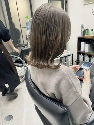 ミディアム カラー 髪質改善will hairdesignのヘアスタイル