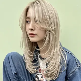 ロング カラー Halo/長居美容室 ショート/ROKIのヘアスタイル
