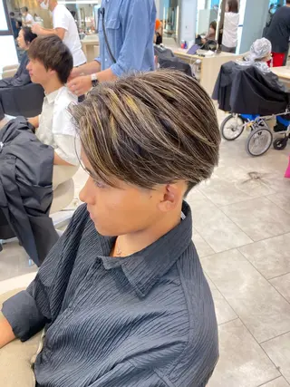 ショート カラー メンズ 湘南/メンズパーマ/ 支持率No.1ユチカのヘアスタイル