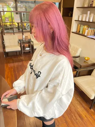 ミディアム カラー 髪質改善カラー ケアブリーチ/タムのヘアスタイル