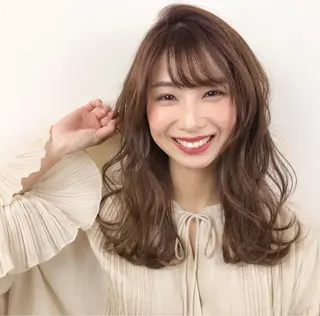 ロング 岡山 亮介のヘアスタイル