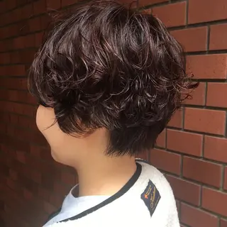 ショート パーマ イヌイ フウコのヘアスタイル