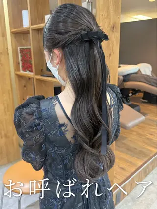 ロング 韓国風パーマ/ヘア セット/店長みづきのヘアスタイル