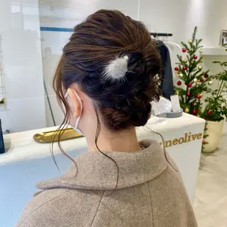 セミロング カラー 艶カラー/韓国風ヘア 🩵shioneのヘアスタイル