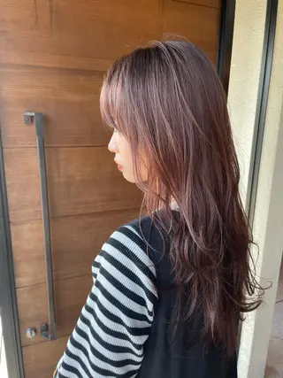 ロング カラー 小野 康生のヘアスタイル