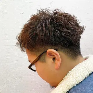 ショート パーマ メンズ 美髪改善・ブリーチ tadasuke⭐️のヘアスタイル