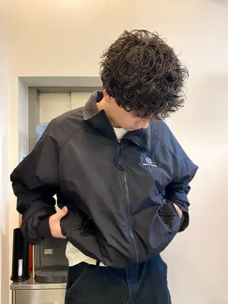 ショート パーマ メンズ ヒカル/ミディアム パーマ/ロングパーマのヘアスタイル