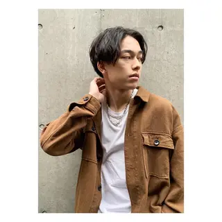 ミディアム パーマ メンズ 菊池大一 溝の口パーマのヘアスタイル