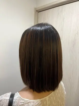 ミディアム SOZO Hair Make GINZA所属・👑艶髪/ブリーチ/ 縮毛矯正/パーマ👑のヘアスタイル