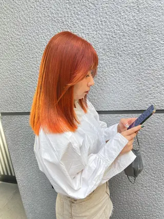ミディアム カラー レイヤーカット/ボブ /縮毛矯正✨大輝のヘアスタイル