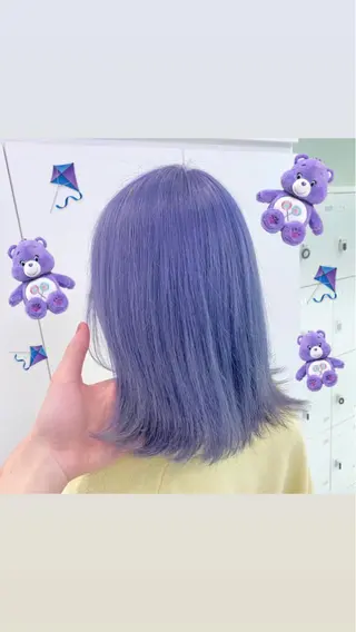 セミロング まつパ/ケア ブリーチ/sEnAのヘアスタイル