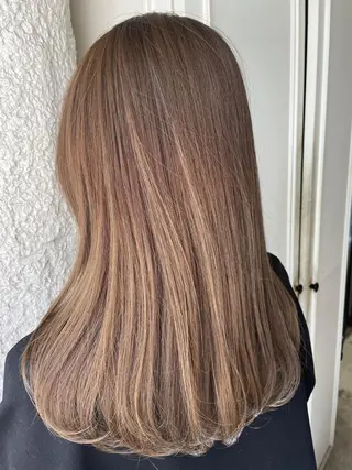 セミロング カラー ヘアアレンジ 🤎艶髪×透明感🤎 【𝙔𝙐𝙕𝙐】のヘアスタイル