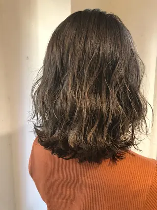 セミロング カラー ヘアアレンジ メンズ キッズ ネイル マツエク・マツパ GO TODAY SHAiRE SALON所属・透明感カラー🤎 ゆりのヘアスタイル