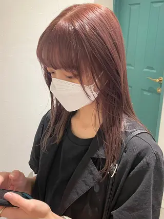 セミロング カラー 🍊暖色×顔周り 🍊cocoroのヘアスタイル