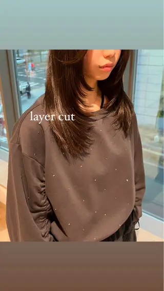 セミロング 加納千華 /ボブ/ぱつっとボブのヘアスタイル