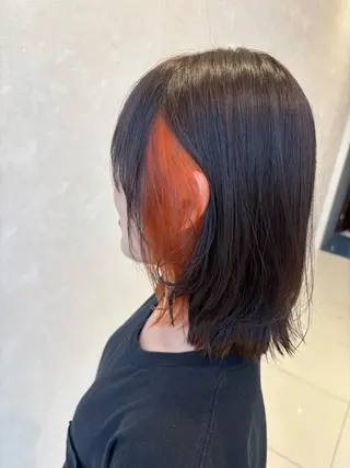 ミディアム カラー 石坂 瀬音のヘアスタイル