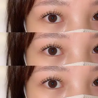 マツエク・マツパ 肌に馴染むハイトーン /ミルクティーカラーのヘアスタイル