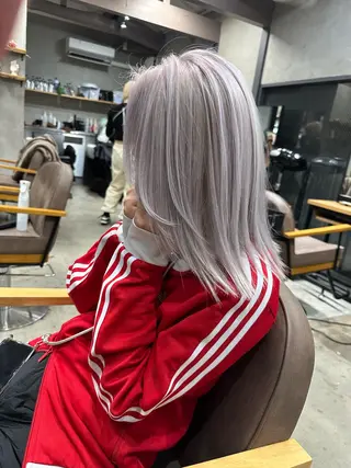 セミロング カラー AiM エイム　韓国レイヤーのヘアスタイル