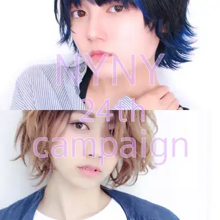 ミディアム カラー ブリーチ/髪質改善 NYNY大久保のヘアスタイル
