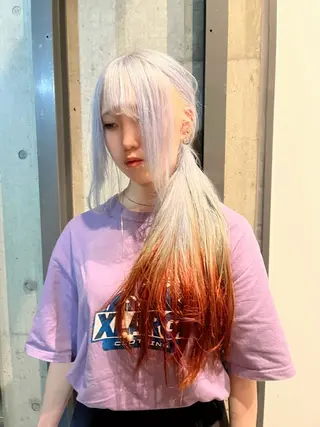 ロング カラー 金見 岳弥のヘアスタイル