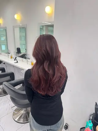 セミロング カラー ヘアアレンジ 韓国トレンドの 達人♡のヘアスタイル