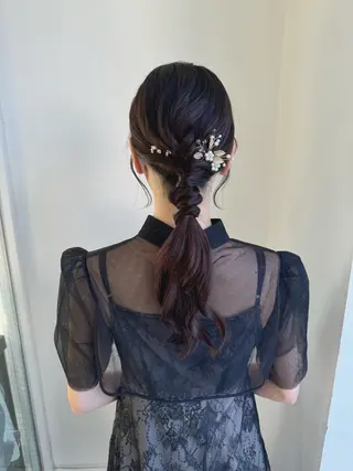 ロング ヘアアレンジ maina/透明感 ベージュ/ブラウンのヘアスタイル