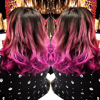 セミロング カラー 今泉 周のヘアスタイル