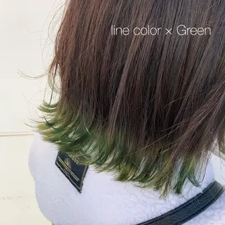 ミディアム カラー RINA🧤 デザインとボブのヘアスタイル