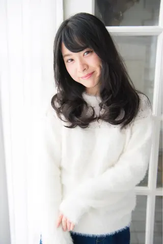 セミロング パーマ 髪質改善🌈縮毛矯正 荻原 達矢のヘアスタイル