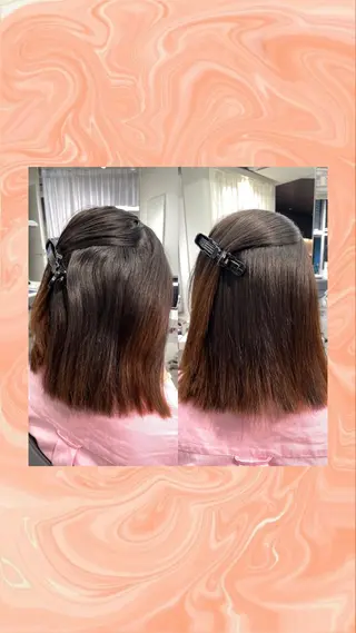 ミディアム レイヤーカット♡ グレージュ♡YUのヘアスタイル