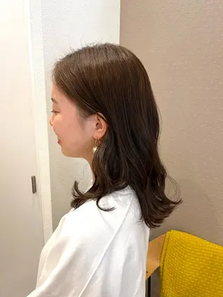 セミロング entality所属・暖色ボブ 🍊rikakoのヘアスタイル