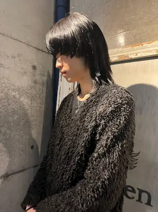 ショート カラー メンズ ハイトーン/顔まわり レイヤー/YUKAのヘアスタイル