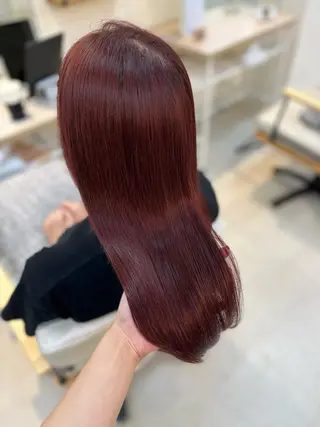セミロング カラー Lamp 柏 山口 か乃 ブリーチカラーのヘアスタイル