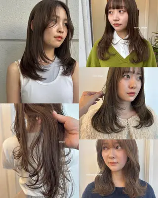 セミロング レイヤーカット/ 透明感カラーmikuのヘアスタイル