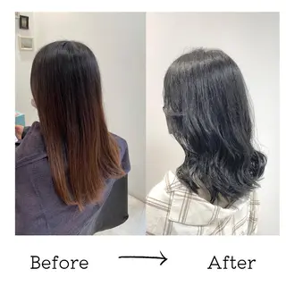 セミロング カラー 💫小顔カット TAROのヘアスタイル