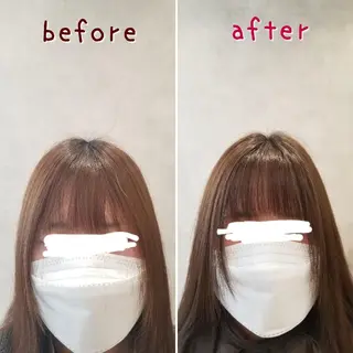 セミロング とみー 艶カラー/  大人女性のお悩み相談のヘアスタイル