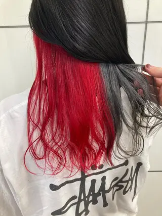 セミロング カラー 髪質改善/痛ませ ないカラー/西村航大のヘアスタイル