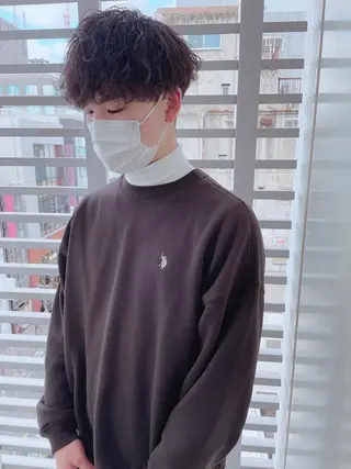 ショート パーマ ヘアアレンジ メンズ メンズZina代表 田端 麗治のヘアスタイル