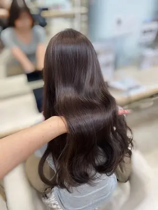 ロング カラー 赤み消し透明感カラー 🎀髪質改善/AOのヘアスタイル
